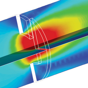 SlurryFlo Flow Render. SlurryFlo valves act as a variable orifice to center abrasive flow.